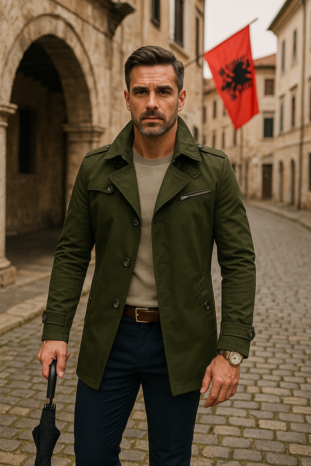 Klassische Premium-Stehkragenjacke