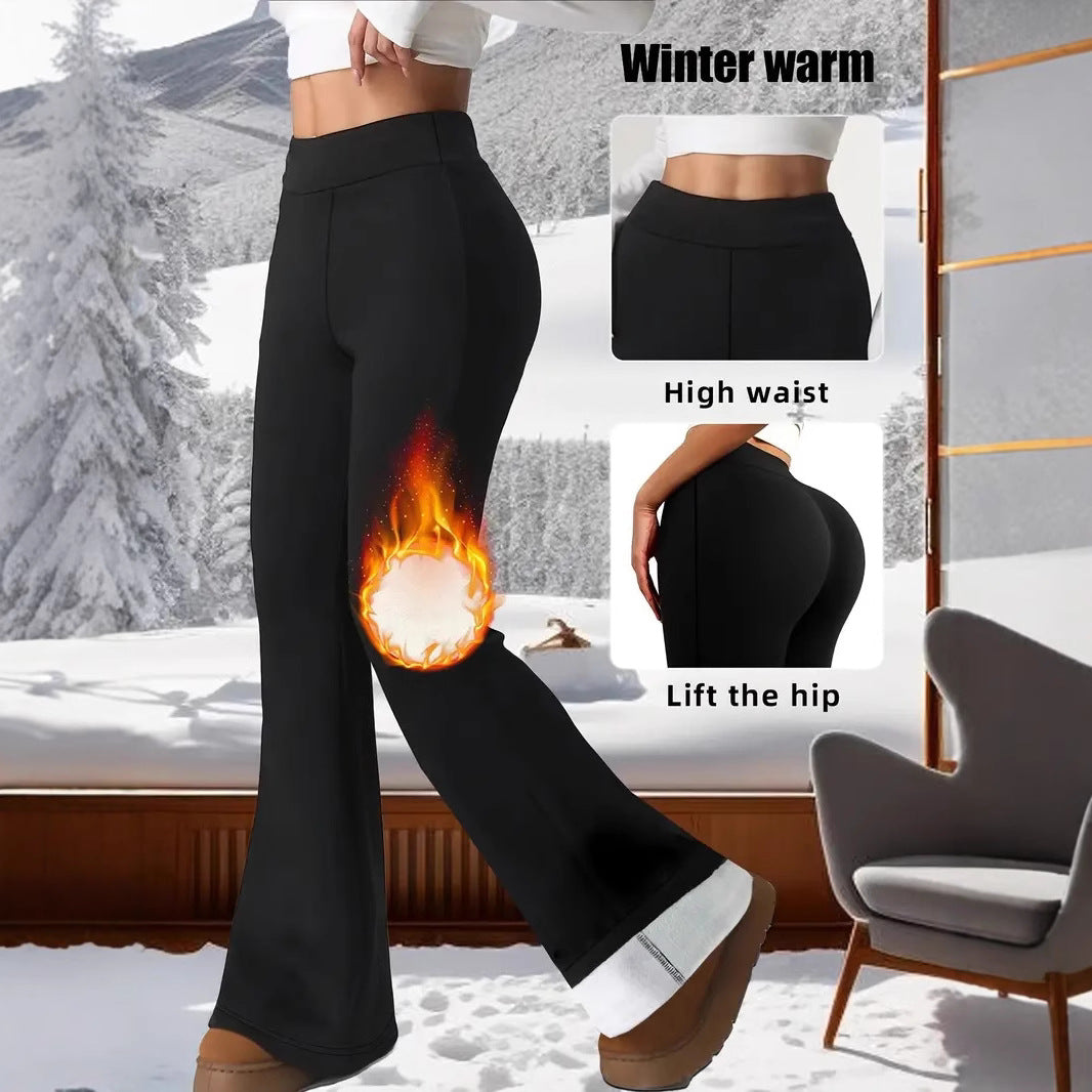 Winter Fleece-lined Flared Leggings