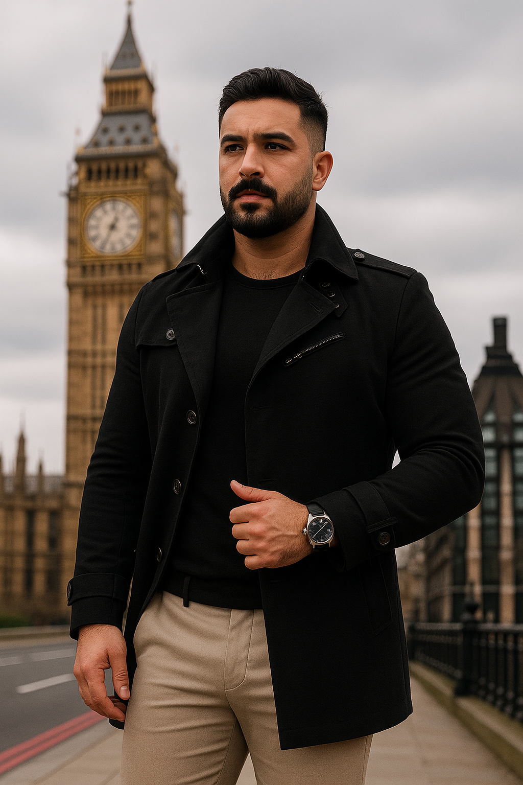 Klassische Premium-Stehkragenjacke