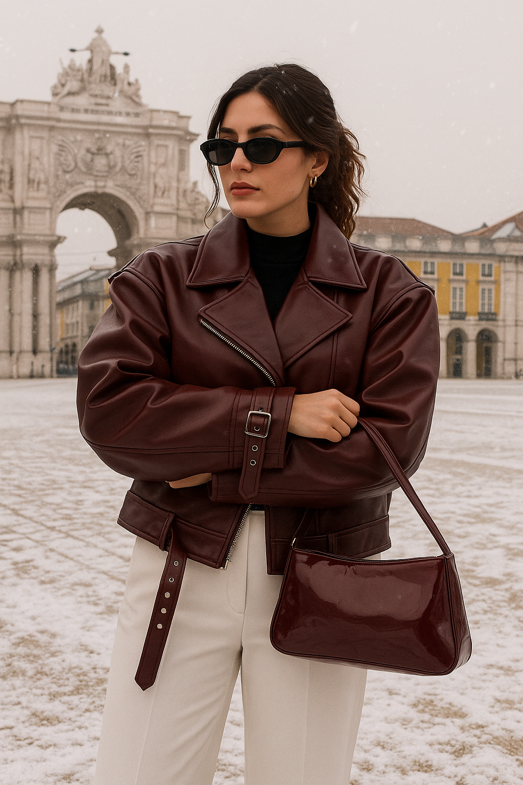 Retro-Motorrad-Lederjacke