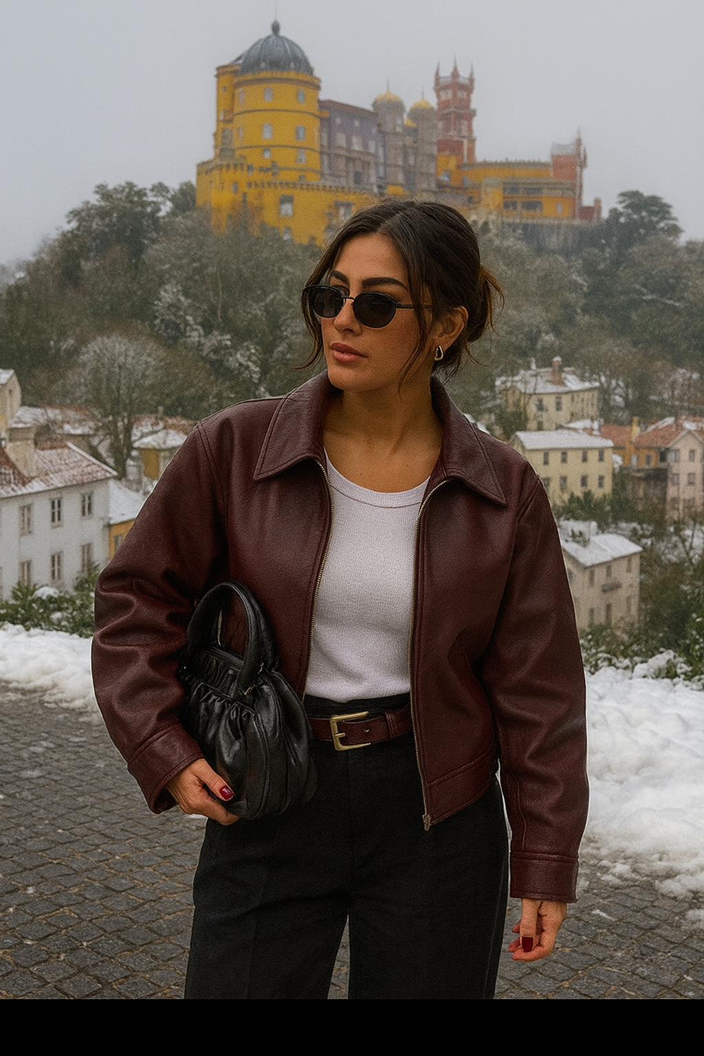 Retro-Motorrad-Lederjacke