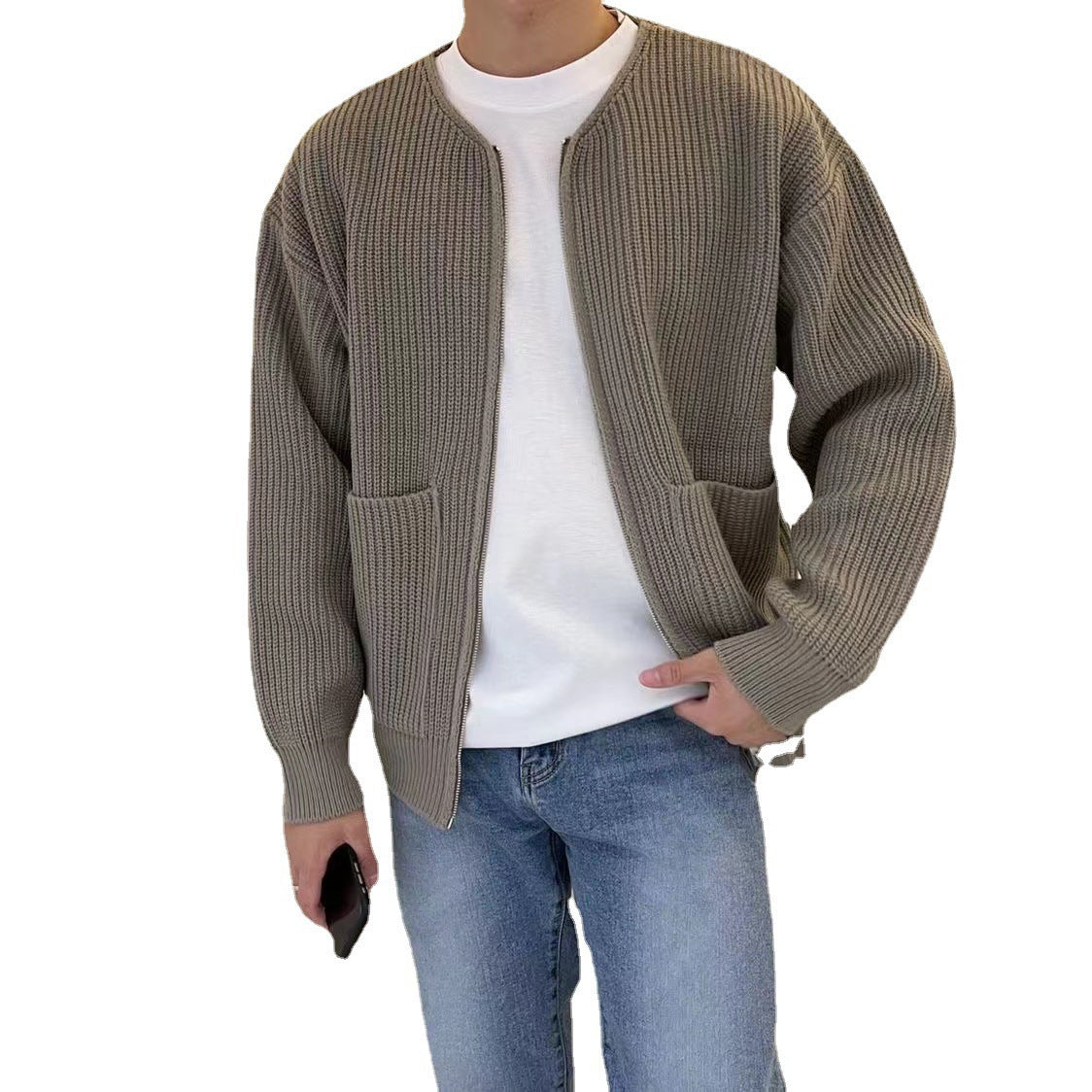 Herren-Strickjacke im lässigen Stil
